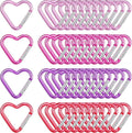 Shimeyao Heart Keychain Clips Bulk, Aluminum Alloy Snap Heart Shaped Carabiner by Shimeyao