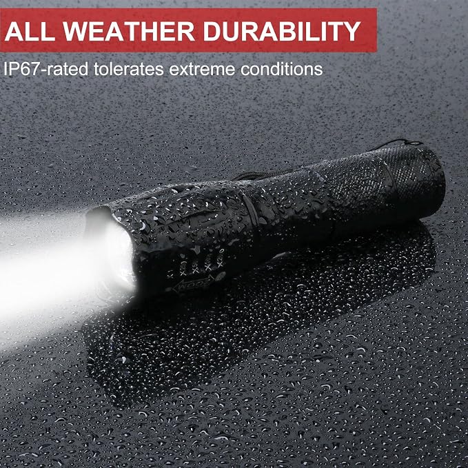 COSOOS LED Flashlight with Holster, Bright Tactical Flashlight High Lumen - Image 6
