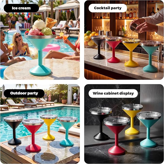 13oz Stainless Steel Martini Glass - Image 5