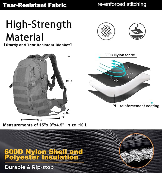 Miramrax 12L Small Backpack Day Pack - Image 2