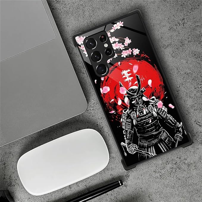 for Samsung Galaxy S23 Ultra Case, Sakura Japanese Samurai Pattern Graphic - Image 7