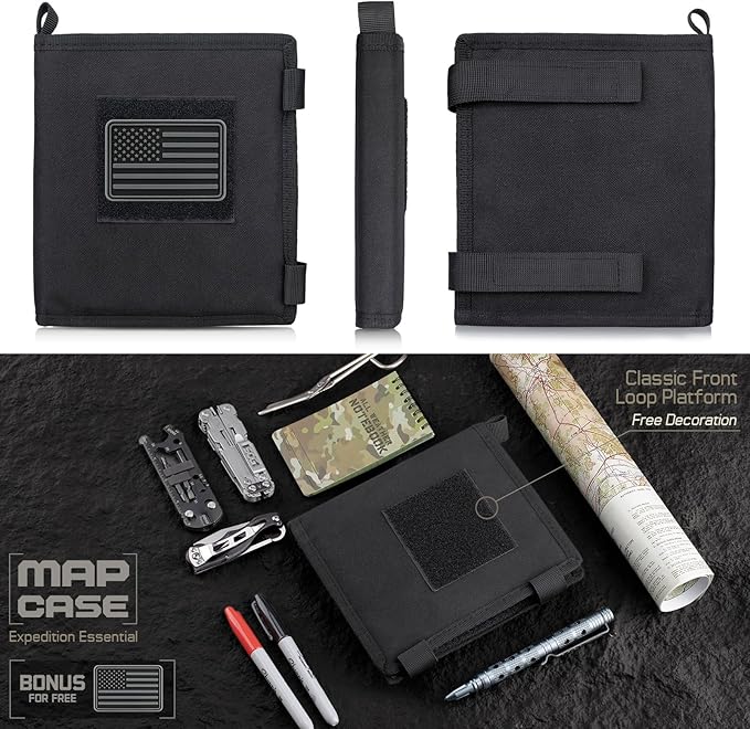 LIVANS Tactical Pouch Military Map Case Holder Army Foldable Map Storage Pouch - Image 2
