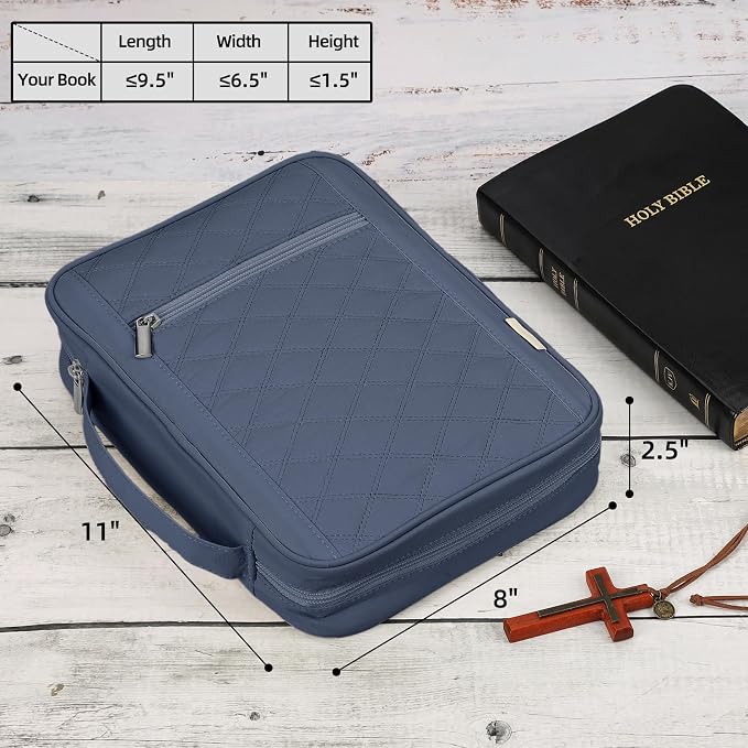 FINDCOZY Bible Cover for Women, Durable Carrying Book Case Church Bag for - Image 6