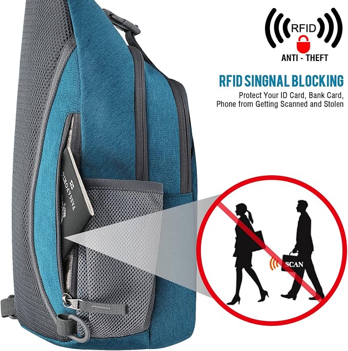 G4Free Sling Bag RFID Blocking Sling Backpack Crossbody Chest Bag Daypack - Image 2
