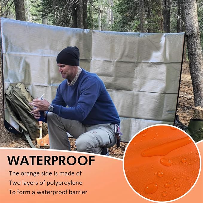 4 Pack Upgrade Survival Blanket – Insulated Thermal Reflective Tarp - Image 4