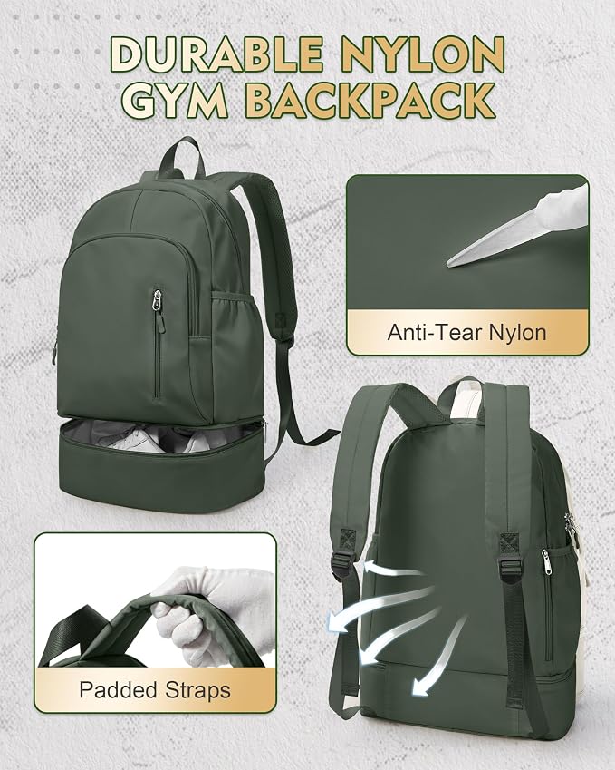 Gym Backpack for Women Men, Lightweight Gym Bag - Image 2