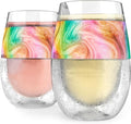 Host Freeze Double Wall Stemless Wine Glasses, Freezable Cooling Tumblers by HOST
