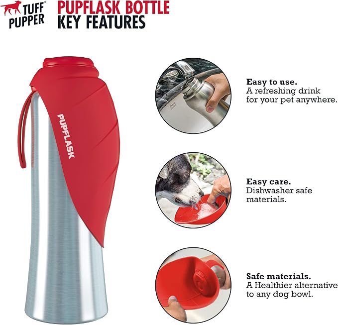 PupFlask Large Dog Water Bottle | 27 or 40 OZ Stainless Steel | Convenient Dog - Image 2