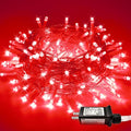 JMEXSUSS Red Valentines Day Decor Lights Clear Wire, 66ft 200 LED Red Christmas by JMEXSUSS