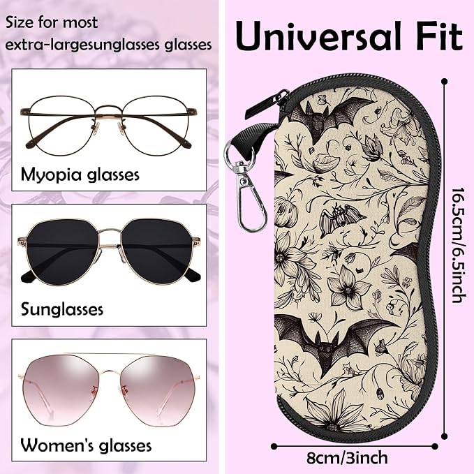 Glasses Case Sunglasses Eyeglass Soft Case Zipper Light Neoprene Pouch - Image 2