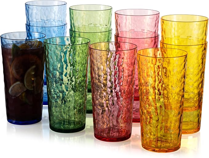 24-ounce Plastic Tumblers, Acrylic Drinking Glasses High-Balls, Reusable - Image 4