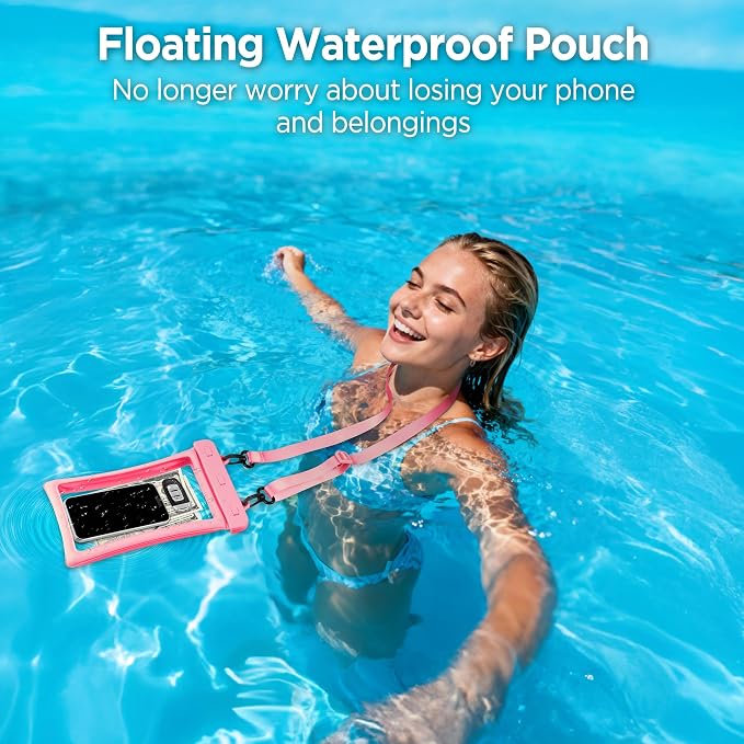 CACOE [Floatable Floating Universal IPX8 Waterproof Phone case 2 Pack-Up to - Image 2