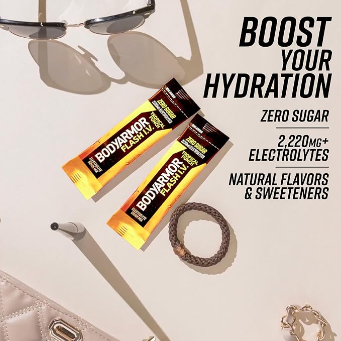 BODYARMOR Flash I.V. Electrolyte Packets, Tropical Punch, Zero Sugar Drink Mix - Image 5