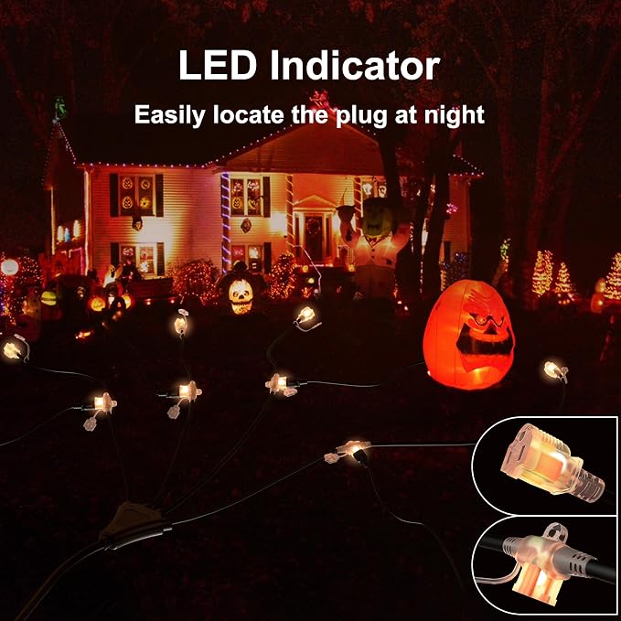 Eversimpleinc Black 1 to 4 Splitter Extension Cord, 3 Prong Plug - Image 4