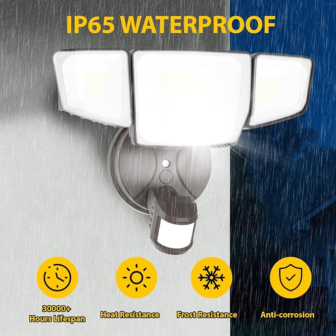 Abovizo 90W Motion Sensor Outdoor Lights, 10000LM LED Flood Light Outdoor - Image 5