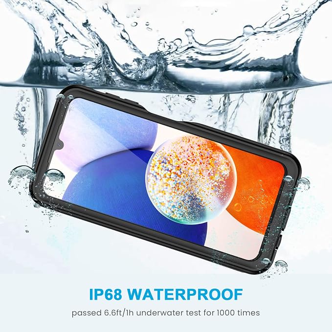 Lanhiem for Samsung Galaxy A14 5G Case, IP68 Waterproof Dustproof, Built-in - Image 4