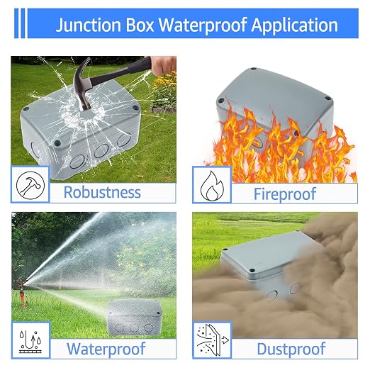 SuperInk IP66 Waterproof Junction Box, Outdoor Electrical Enclosure Box - Image 3