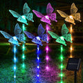 Set of 6 Arcylic Solar Butterfly Lights by Unknown