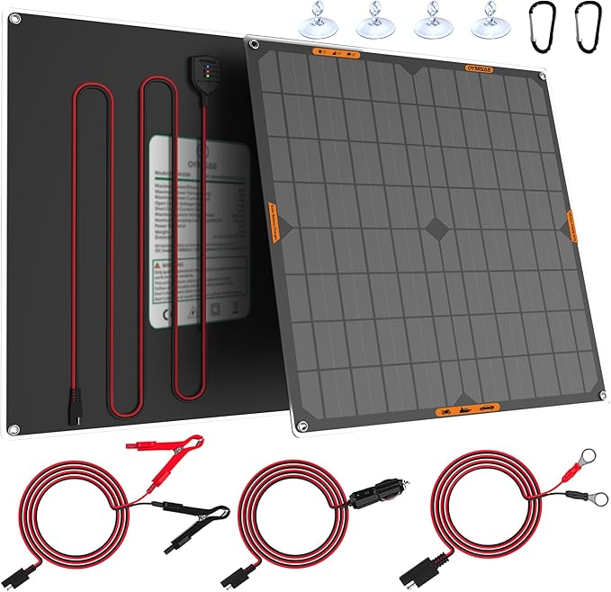 OYMSAE 20W 12V Solar Panel Car Battery Charger Portable Waterproof Power by OYMSAE