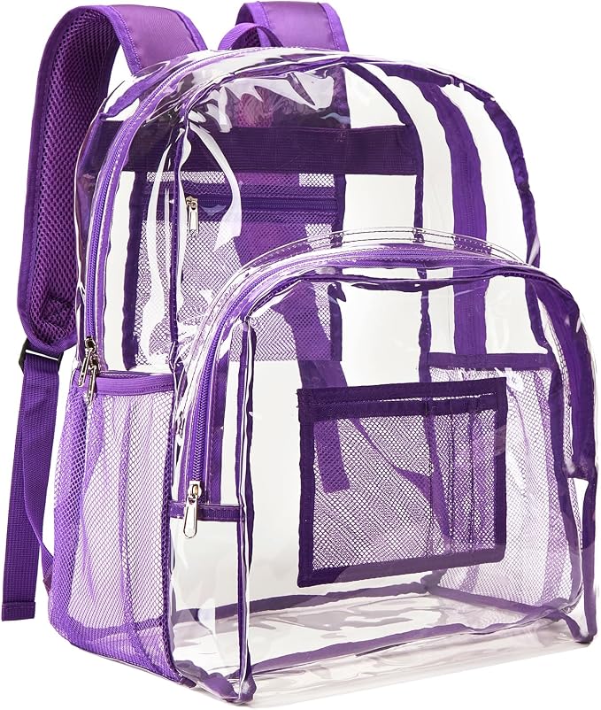 Vorspack Clear Backpack Heavy Duty PVC Transparent Backpack Extra Large Clear by Vorspack