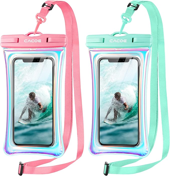 CACOE Universal Waterproof Phone case 2 Pcs-Up to 7.0", Phone Pouch by CACOE