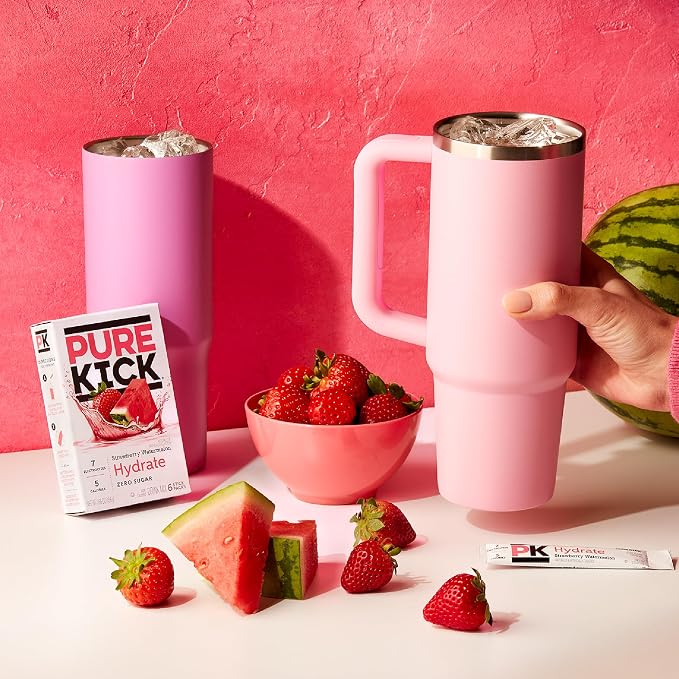 Pure Kick Hydration Singles To Go Drink Mix, Strawberry Watermelon, Includes 12 - Image 5