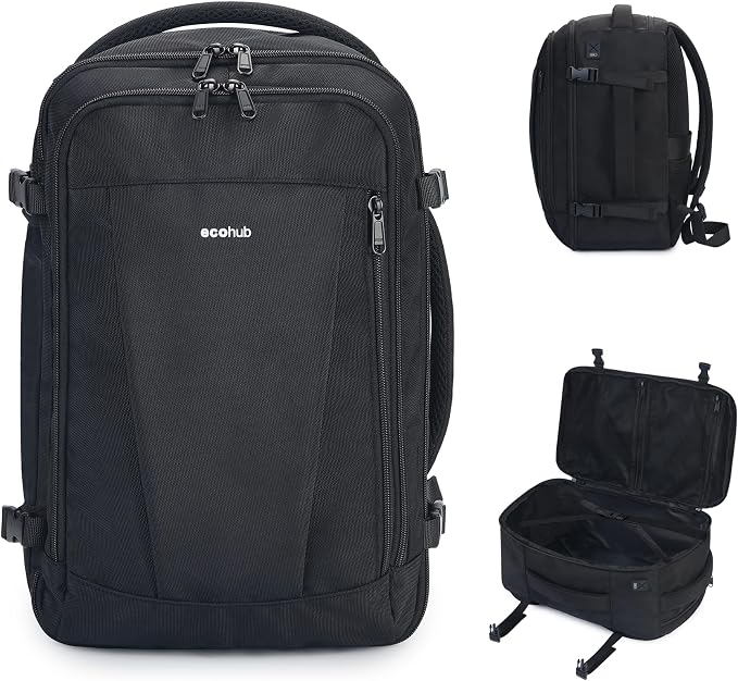 ECOHUB Travel Backpack 18x14x8 Spirit Airlines Personal Item Bag Carry On by ECOHUB