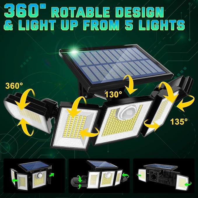 MDCMDCM Solar Lights Outdoor Waterproof Motion Sensor - Image 7