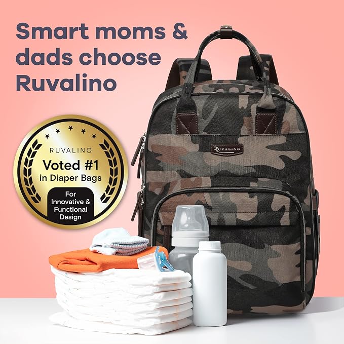 RUVALINO Diaper Bag Backpack, Large Capacity, Waterproof and Stylish - Image 7