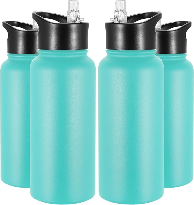 VEGOND 32 oz Insulated Water Bottle Bulk Stainless Steel Metal Water Bottles by VEGOND