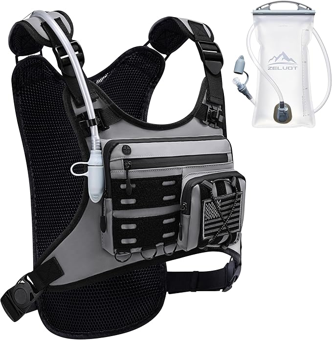 Zelvot Running Vest with 2L Water Bladder, Hydration Backpack, U.S. Original by Zelvot