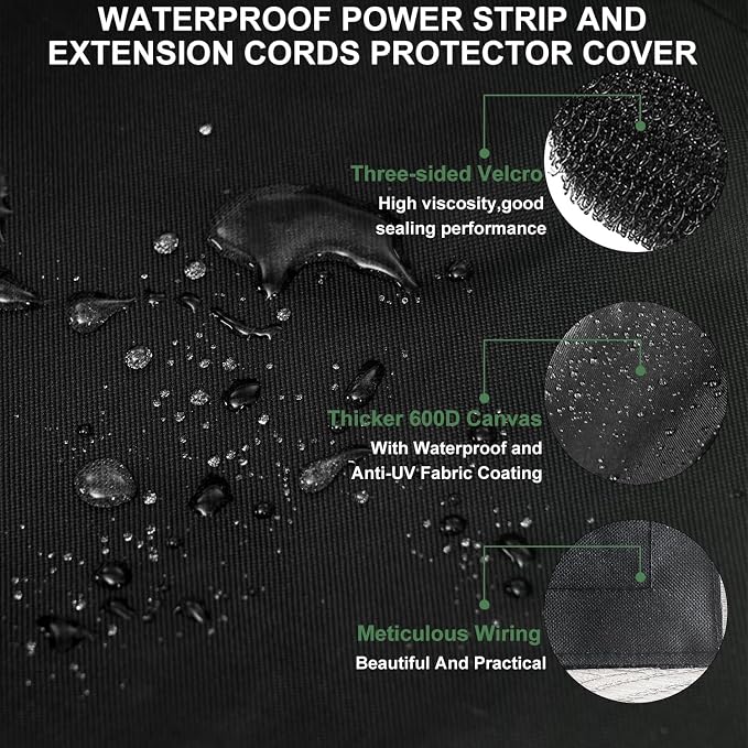 Outdoor Electrical Box Waterproof Covers, 3-Side Velcro Closed, Weatherproof - Image 2