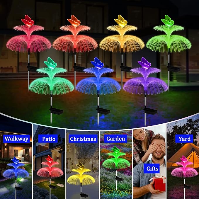 Weepong Solar Garden Lights Waterproof 3 Pack Solar Lights Outdoor Decorative 7 - Image 7