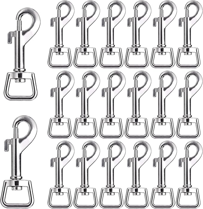 Swivel Snap Hooks, Lucky Goddness 20pcs Metal Heavy Duty Square Eye Clasp by LuckyGoddness