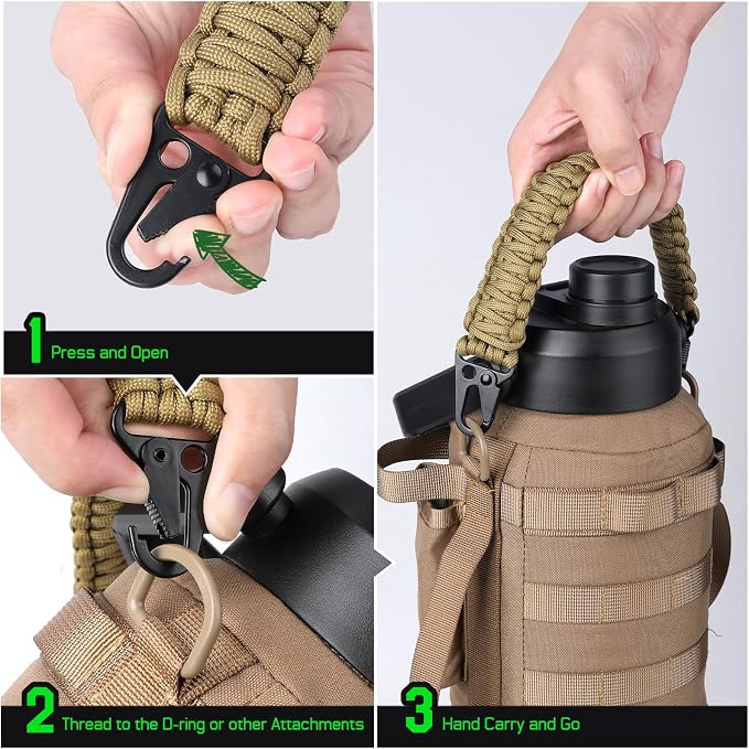 Tactical Paracord Handle，9-core Weaving Paracord Strap - Image 6