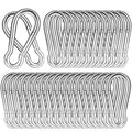 100 PCS 3'' Spring Snap Hook Carabiner, M8 5/16 Inch Galvanized Silver Steel by HANDRERLEE