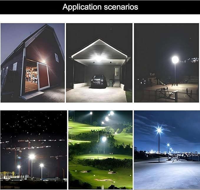 4Pack LED Flood Light Outdoor, 250W LED Work Light 26500lmwith 6FT US Plug - Image 7