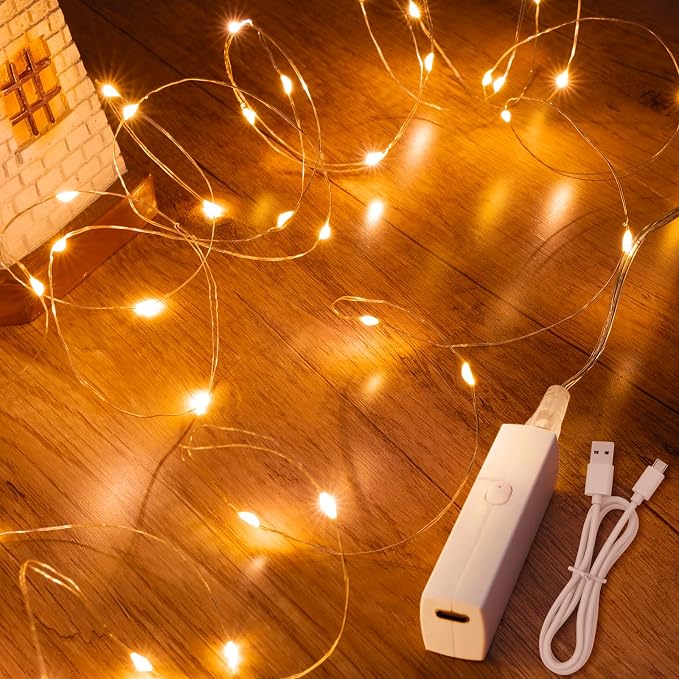 Lakumu Mini Fairy Lights Battery Operated, Twinkle Lights by Lakumu