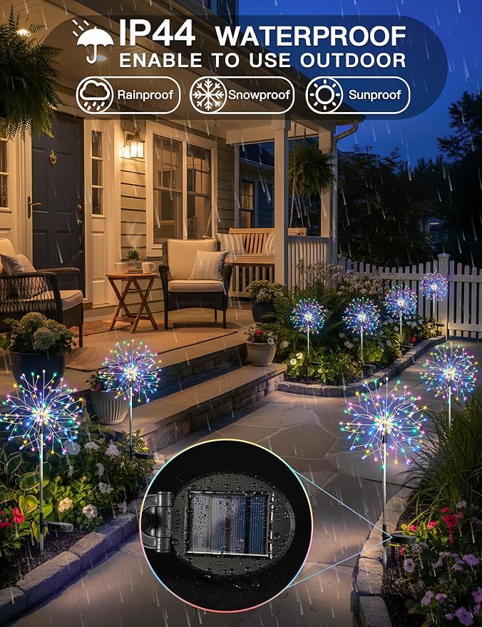 suddus Solar Garden Lights Outdoor Waterproof Decorative, Solar Fairy Lights - Image 3