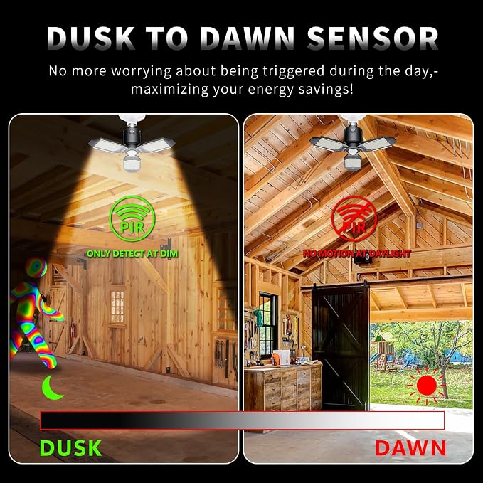 Motion Sensor Garage Light, 80W Garage Lights Ceiling Led Motion Activated - Image 3