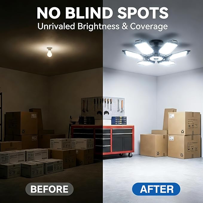 BRAINIAC 100W LED Garage Light Bulb, Deformable Garage Lighting Led - Image 2