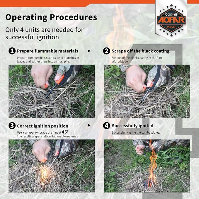 AOFAR Fire Starter AF-381/AF-381plus Fire Steel - Image 4