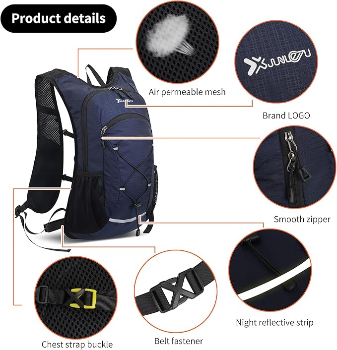 DOJUNS Hiking Backpack Lightweight Travel Backpack 20L Waterproof Hiking - Image 6