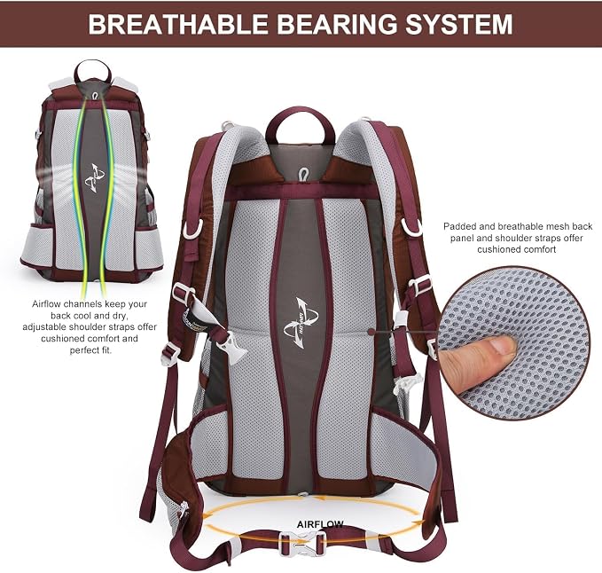 MOUNTAINTOP 25L/40L Hiking Backpack, Lightweight Travel Backpack - Image 5