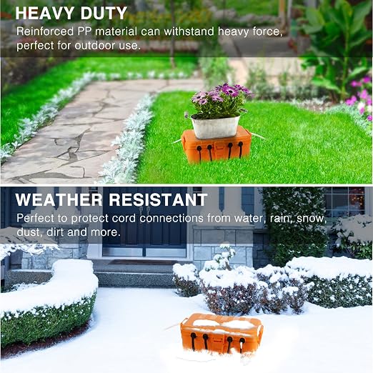 Flemoon Large Outdoor Electrical Box, IP54 Waterproof Outdoor Extension Cord - Image 7
