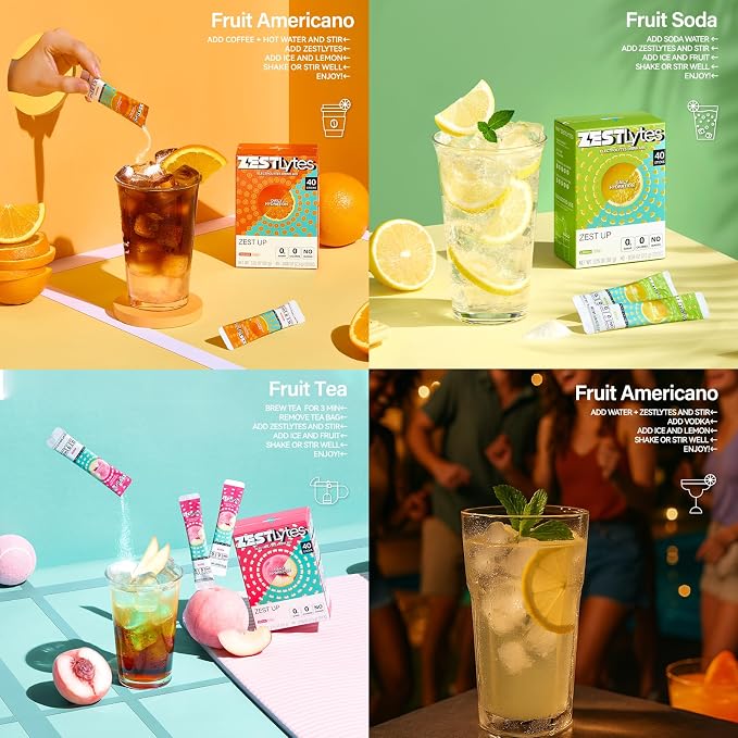 40 Sticks Sugar Free & 0 Calorie Electrolyte Hydration Packets, Low Sodium - Image 7