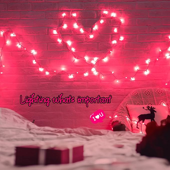 Christmas Pink Mini String Lights - Image 5