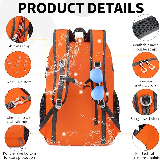 35L Lightweight Packable Backpack – Durable Foldable Daypack - Image 3