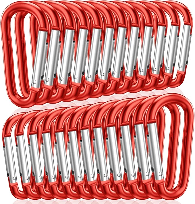STURME 2" Aluminum D Ring Carabiners Clip D Shape Spring Loaded Gate Small by STURME
