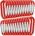 STURME 2" Aluminum D Ring Carabiners Clip D Shape Spring Loaded Gate Small by STURME